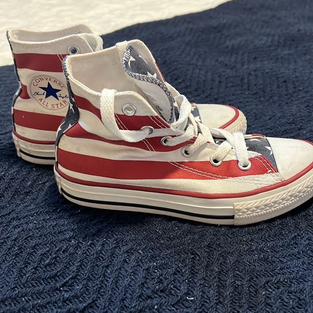 Converse Kids Shoes - Red, White, and Blue Star Design - Picture 4 of 7